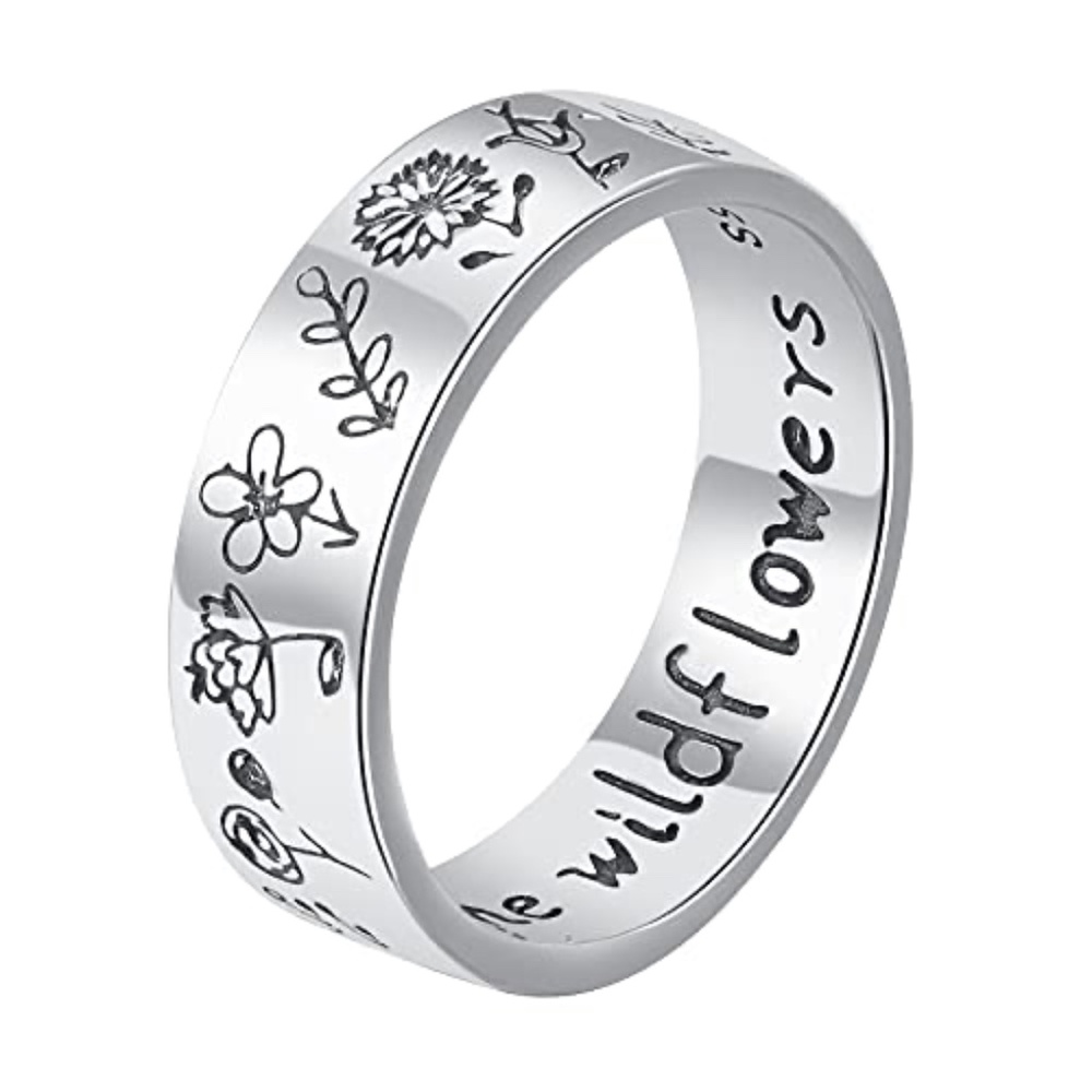 - You Belong 925 Silver Boho Stackable Ring Sz 9 - image 3